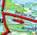 route met doorgetrokken lijn