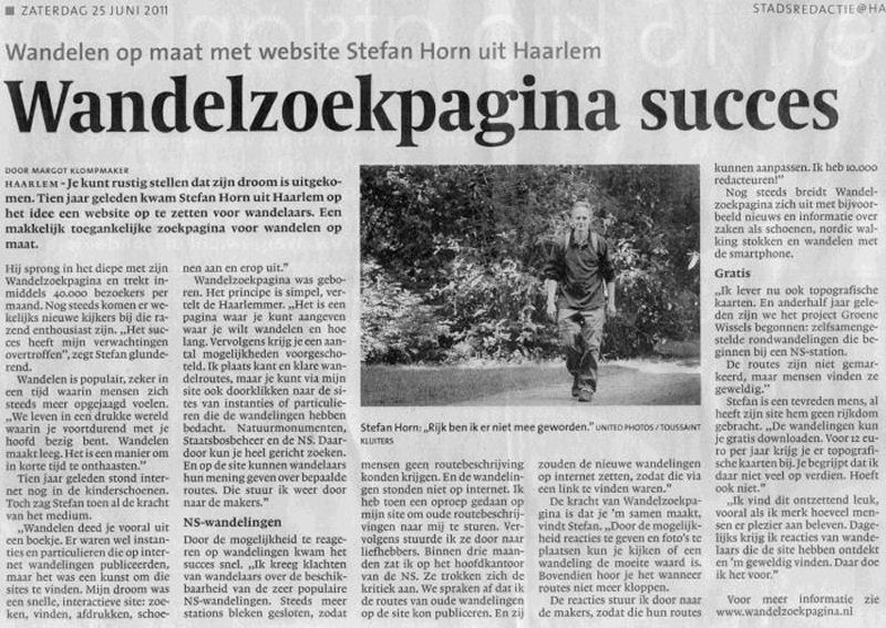 Wandelzoekpagina succes
