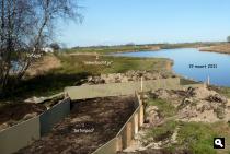 Punt 3: Betonpad tussen twee sloten Hier nog geen betonpad... Let op: links aanhouden!