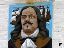 muurschildering van Michiel de Ruyter
