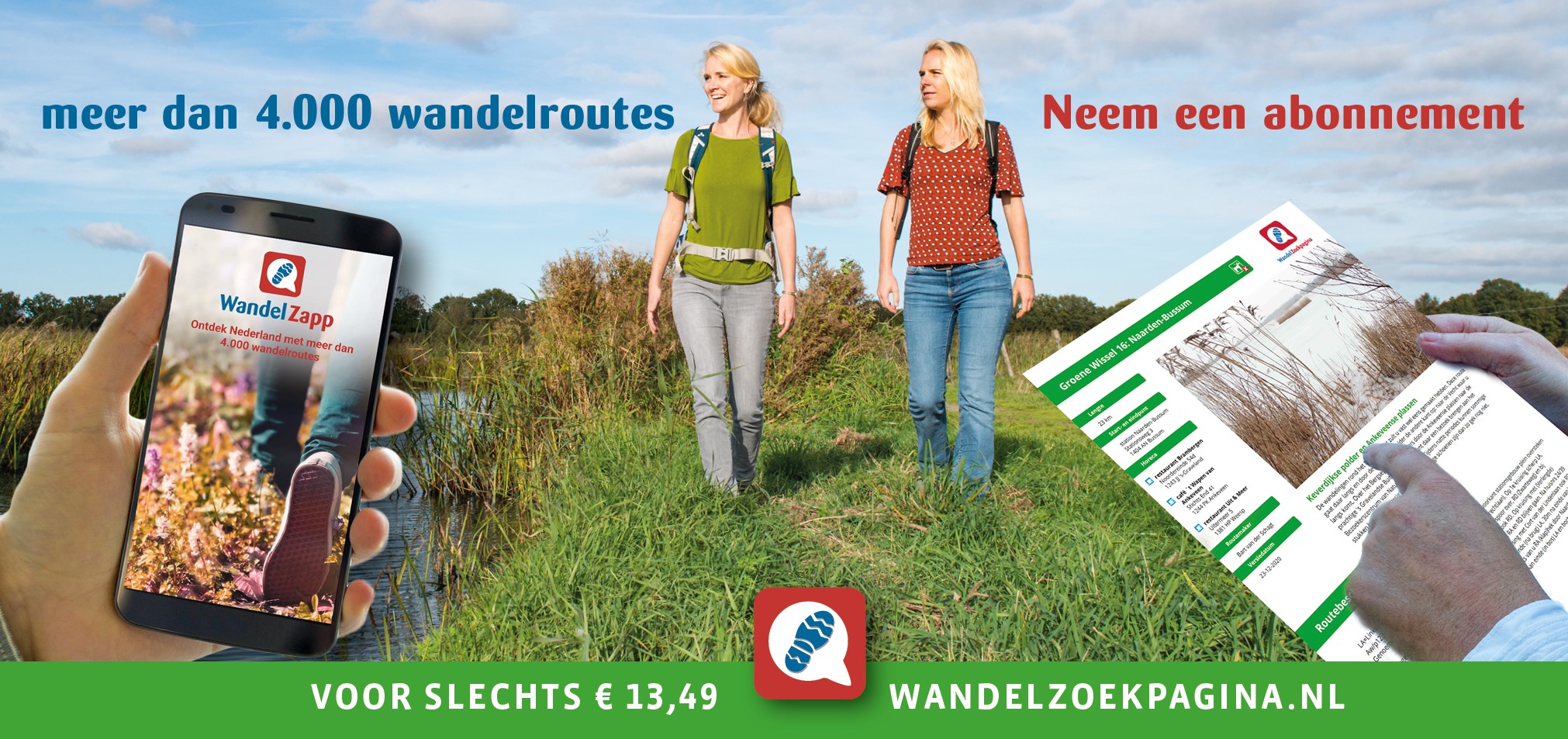 Ontdek Nederland met meer dan 4.000 wandelroutes