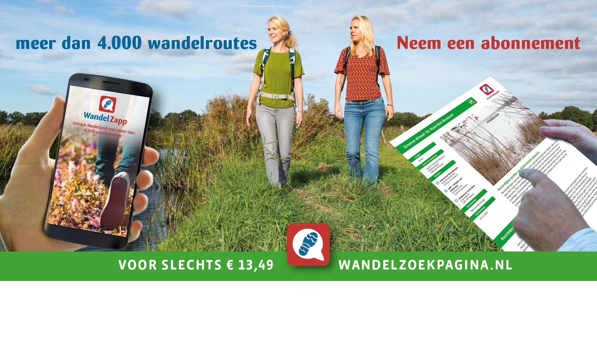Ontdek Nederland met meer dan 4.000 wandelroutes