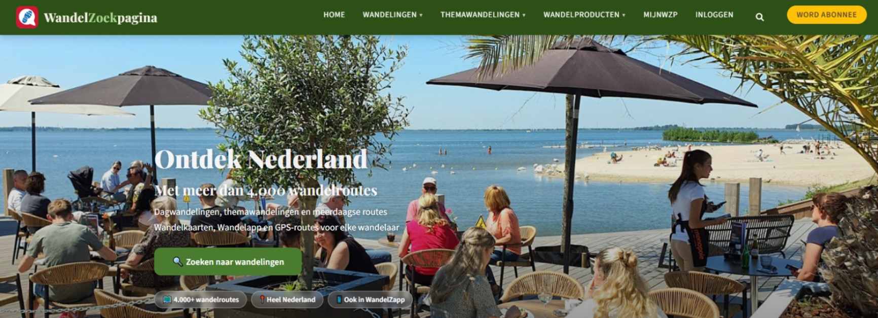 Wandelzoekpagina vernieuwd
