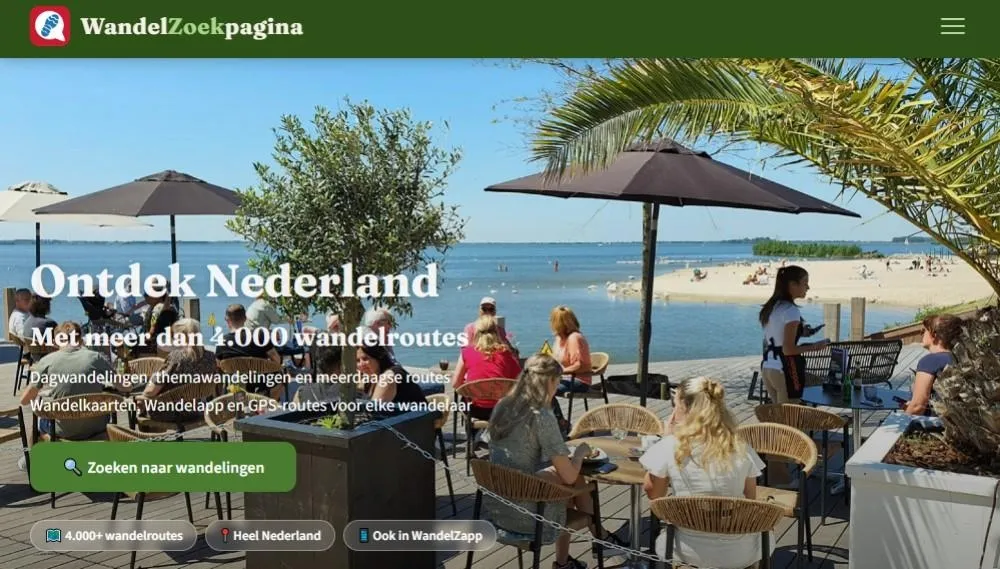 Wandelzoekpagina vernieuwd