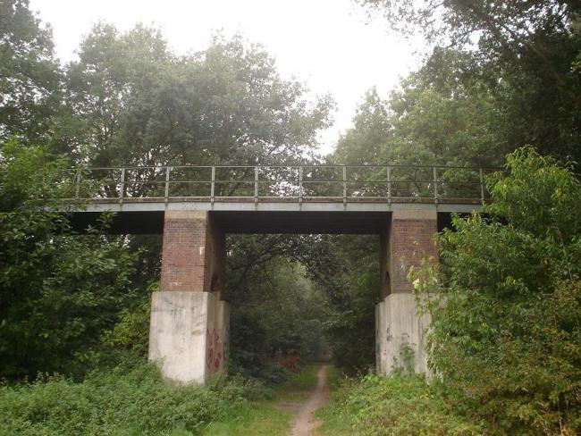 viaduct over voormalige spoorlijn