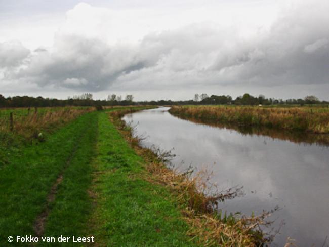 Langs waterloop en landerijen
