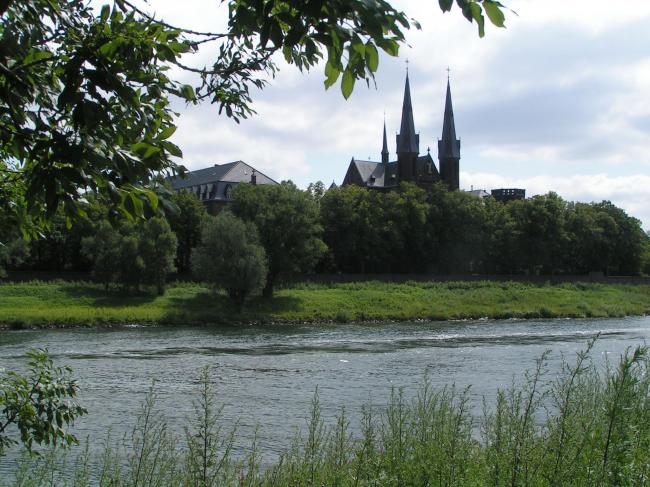 Zicht op klooster bij Steyl