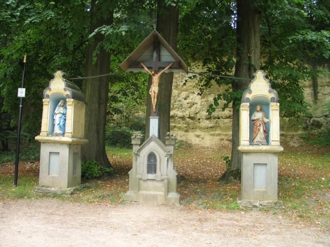 De drie beeldjes op weg van Valkenburg naar Schin op Geul