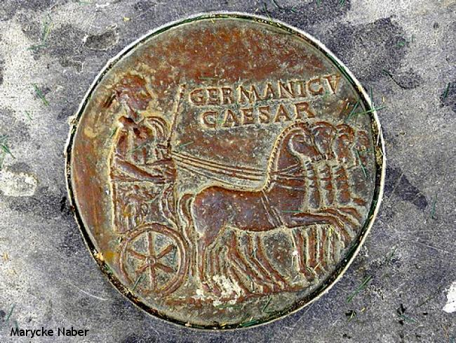 Uitvergrote Romeinse munt