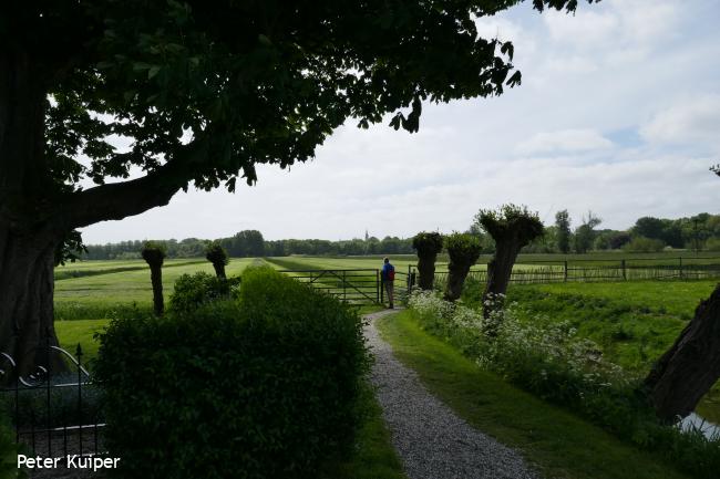 Zicht op Delft vanuit klein Delfgauw