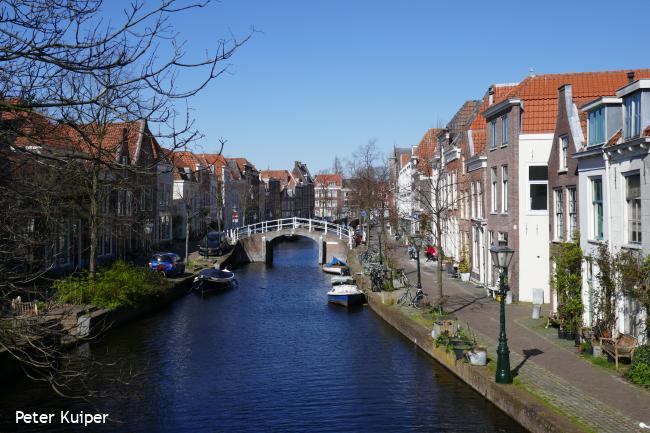 De Vliet, beeld vanaf de Boisotkade, Leiden