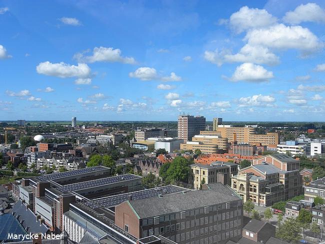 Uitzicht vanaf het Forum Groningen