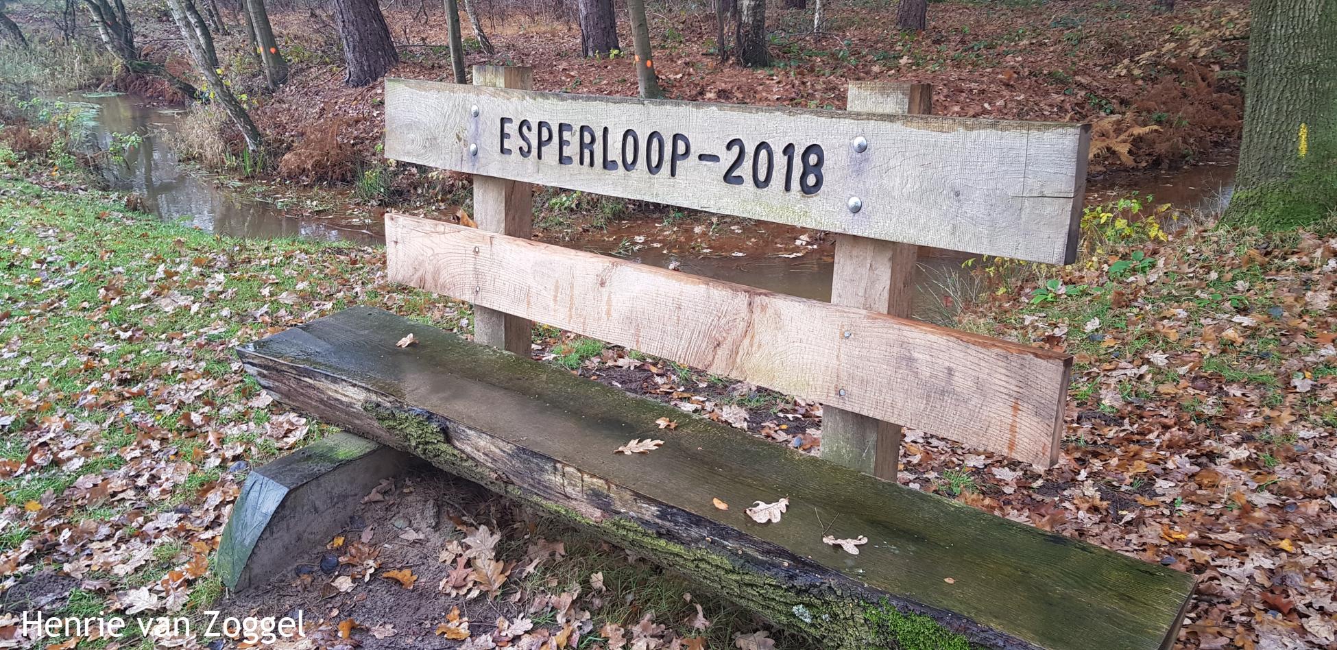 Wandelbankje bij de Esperloop